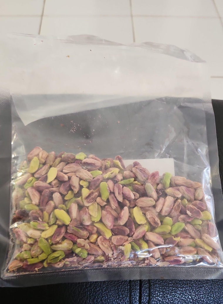 Packaged pistachio kernels prepared for product review